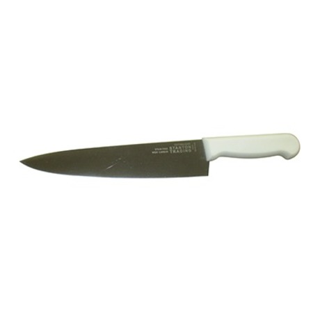 STANTON TRADING Chef Knife 10" White PP handle straight edge, high-carbonsteel KNV-CHF10-WH